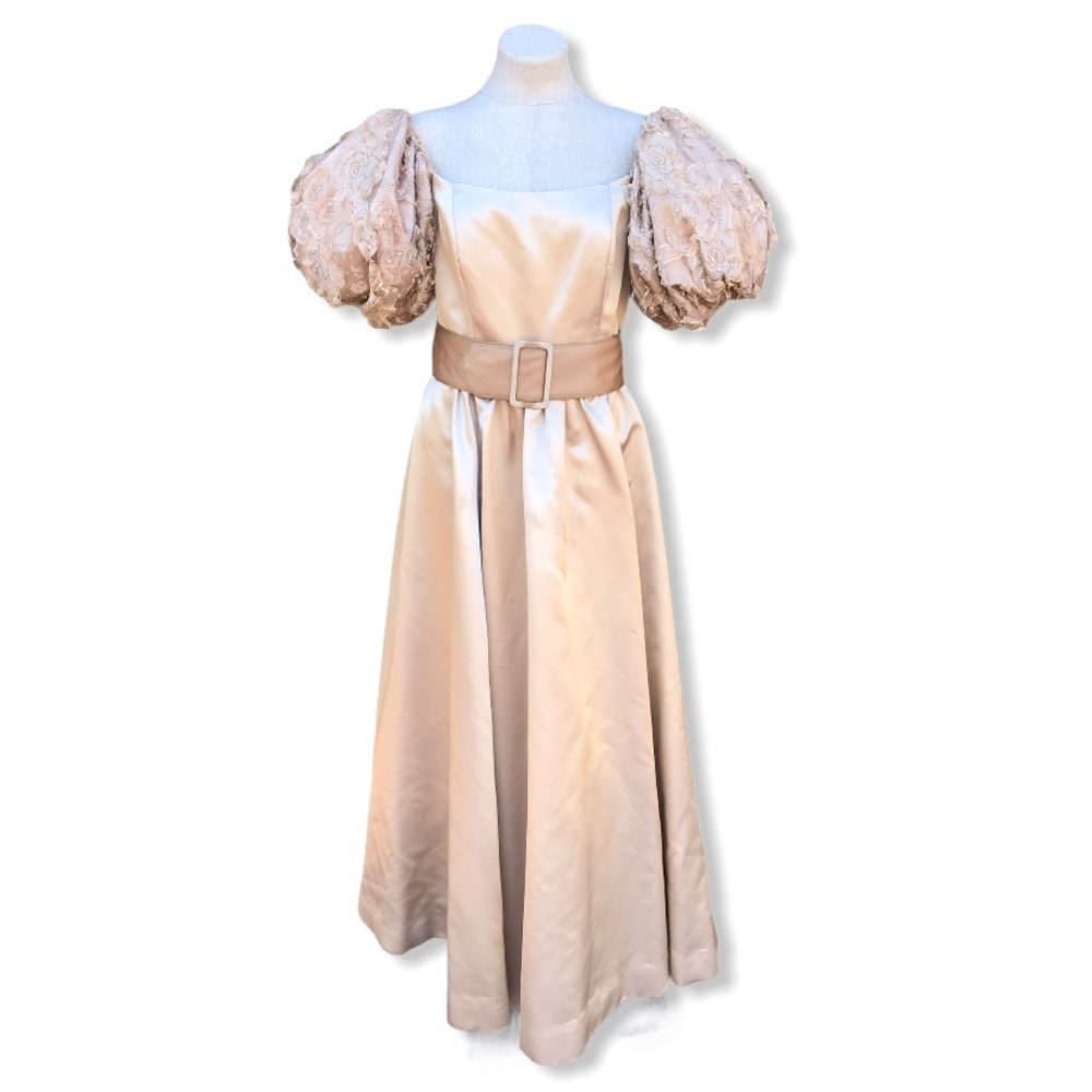 Vintage 1950s Princess Gown Cinderella Gold Medium